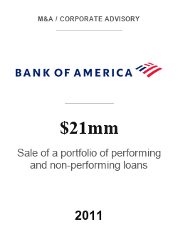 Bank of America 2011 tombstone