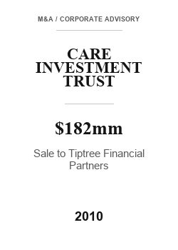 Care Investment Trust 2010 tombstone