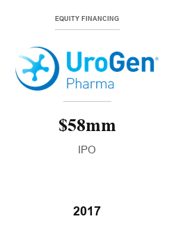 Urogen Pharma 2017 tombstone