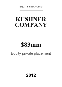 Kushner Company 2012 tombstone