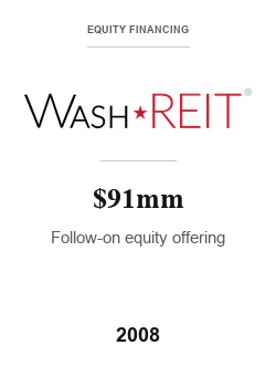 Washington REIT 2008 tombstone
