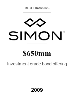 Simon Property Group 2009 tombstone
