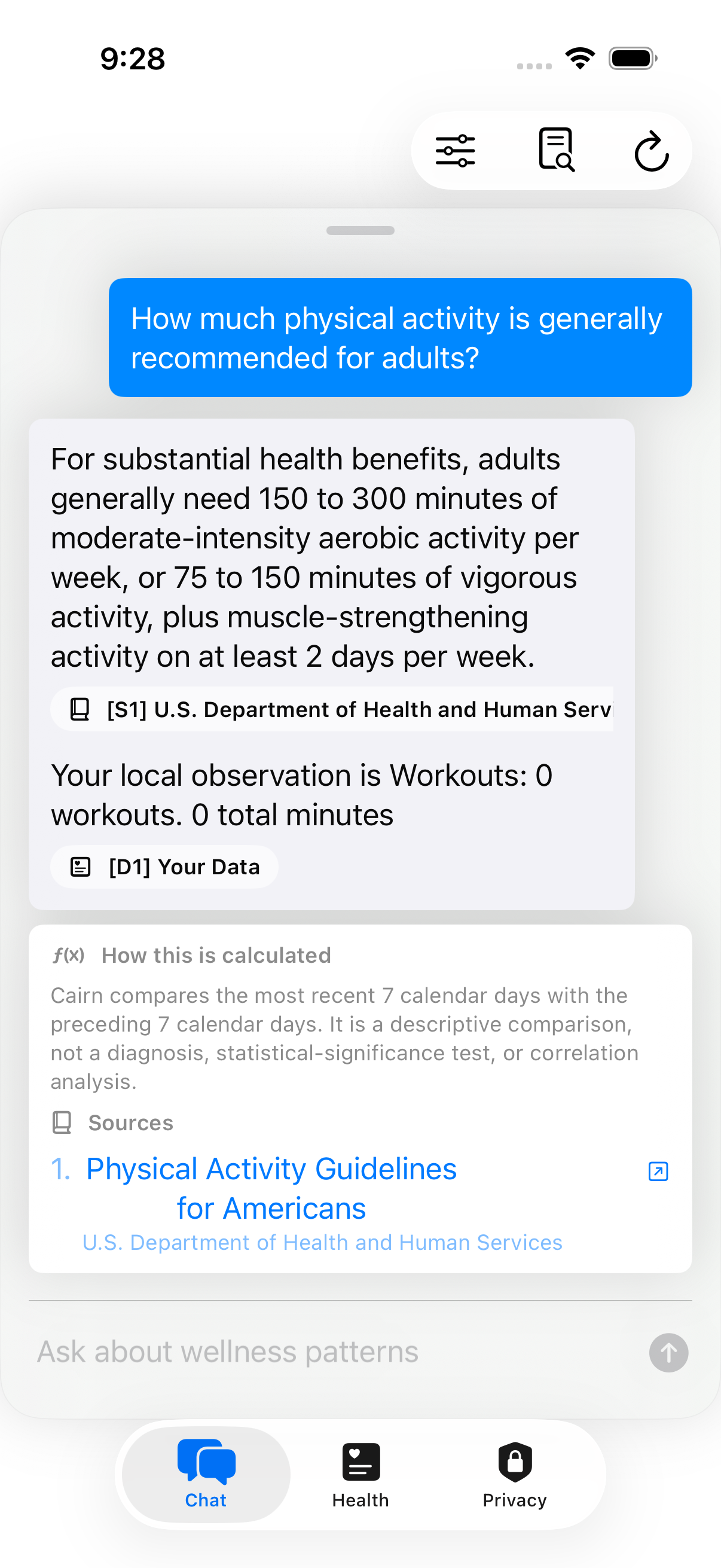 Cairn Grove answer with inline reviewed and local-data citations